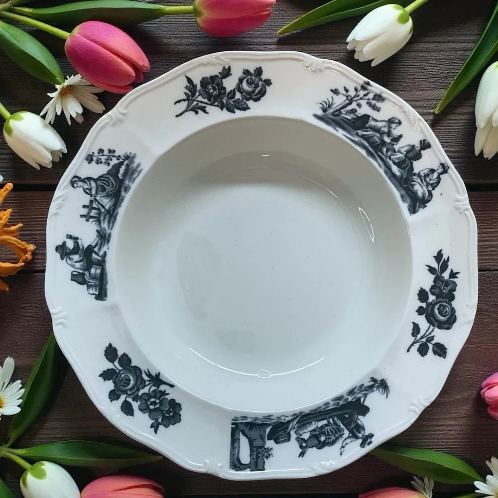Vintage Wedgwood Bone China England‎ Soup Plates Set Of 2 Etruria
